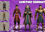 model 3d low poly, character for game, animation and rig